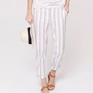 LOFT | Marisa Skinny Linen Cuffed Pants 6T NWT